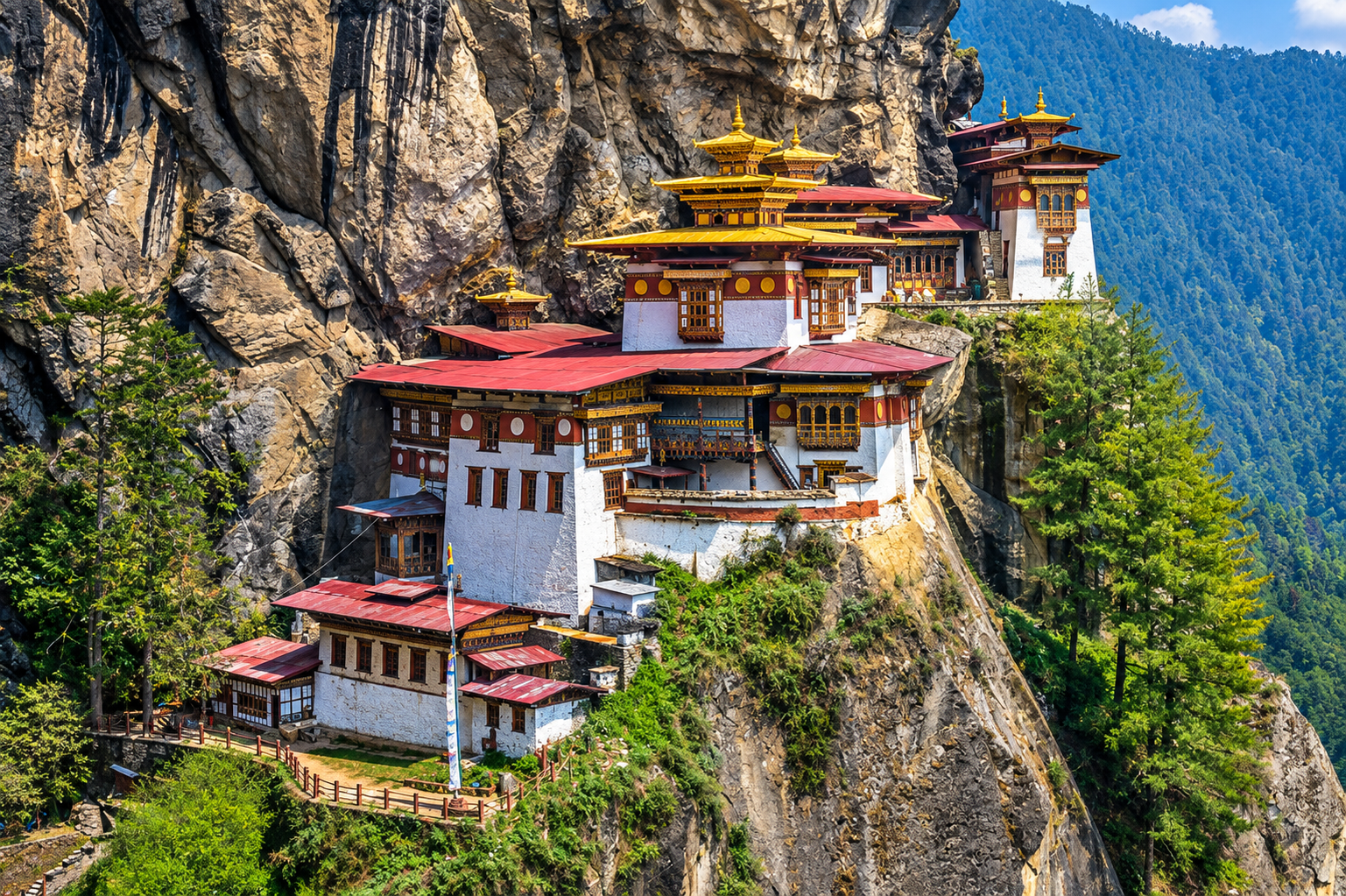 Paro Taktsang, the Tiger's Nest monastery, above the Paro valley