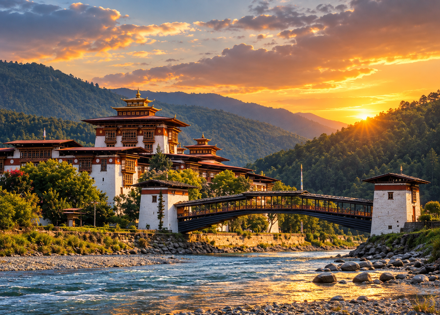 Taktsang, the Tiger's Nest monastery, above the Paro valley